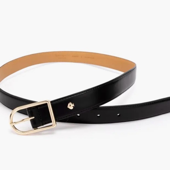 Kate Spade 25mm Stitched Feather Edged Belt - Picture 2 of 9
